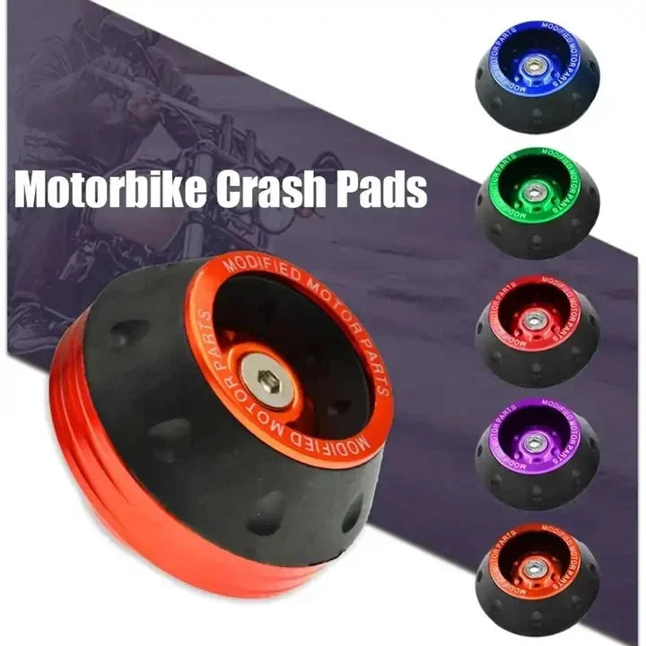 4 pezzi di protezione universale per ruote per moto Crash Pad protezioni per crash per moto in lega Motocross che cade tazze per cursori forcella anteriore
