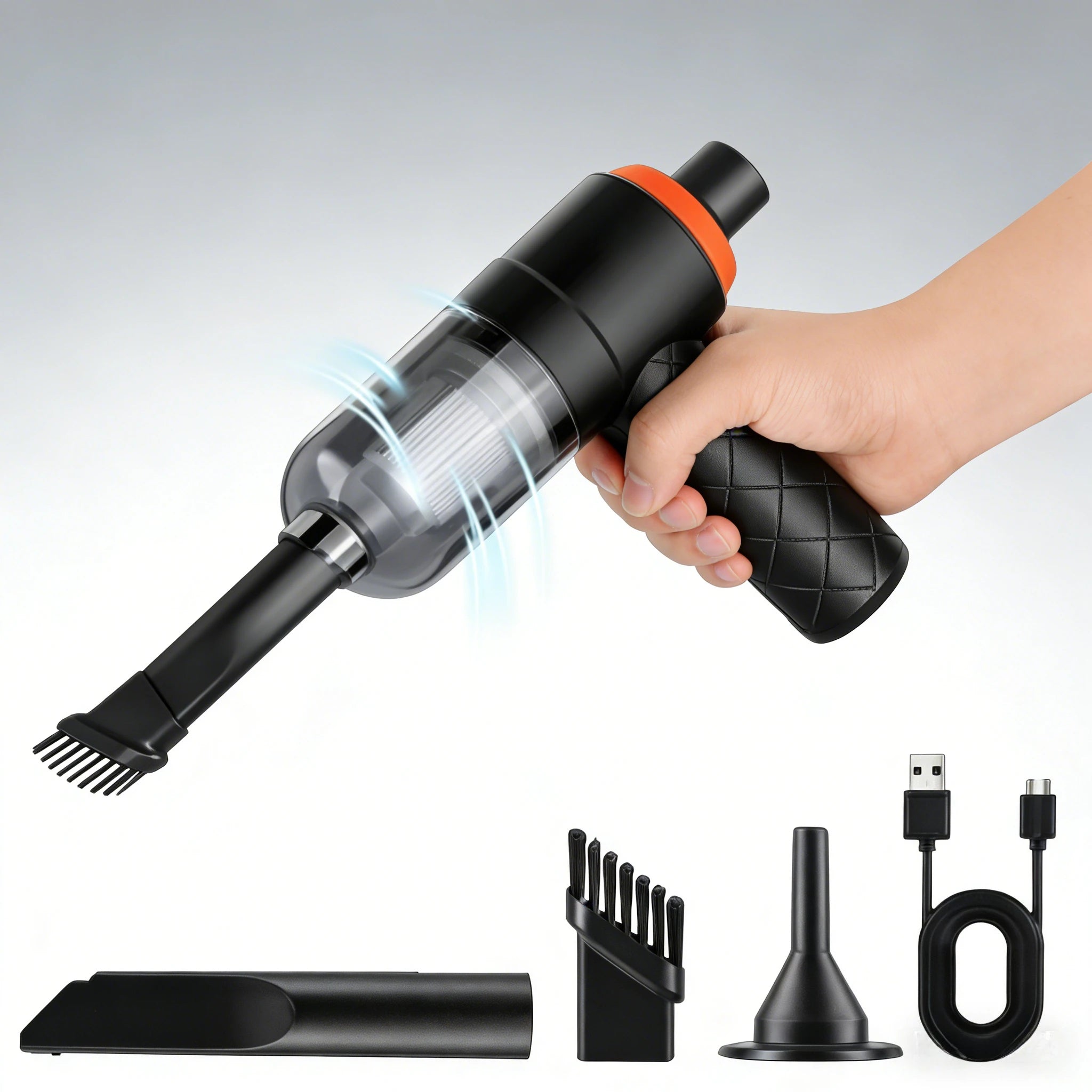 Aspirapolvere per Auto Senza Fili 120W, Portatile e Cordless, Potente Aspiratore per Casa, Ufficio e Auto