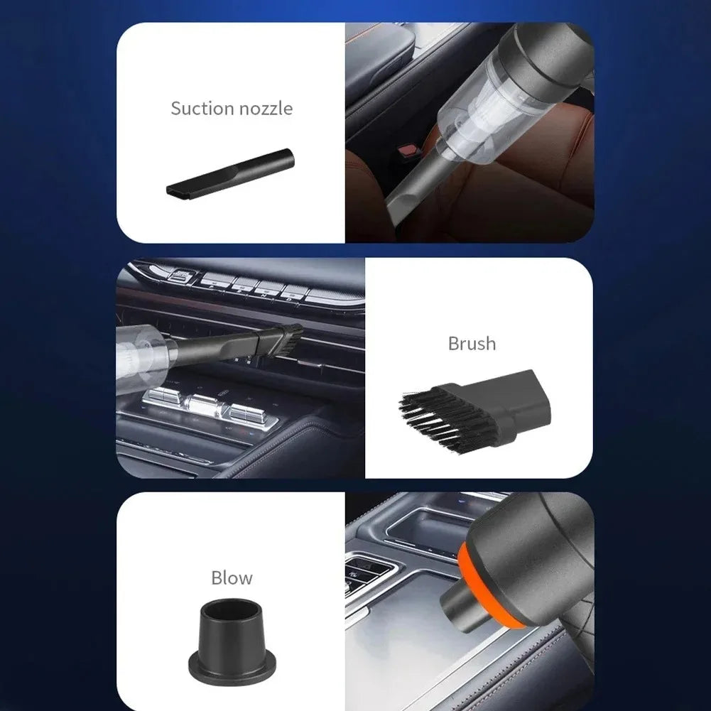 Aspirapolvere per Auto Senza Fili 120W, Portatile e Cordless, Potente Aspiratore per Casa, Ufficio e Auto